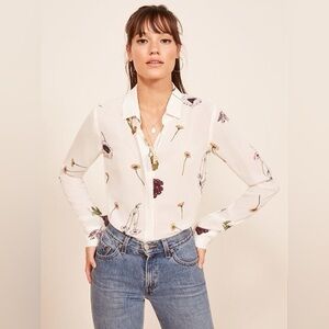 Reformation violet top - gardenia